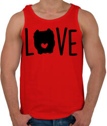 printfashion Pitbull love - Férfi atléta - Piros (1187926)