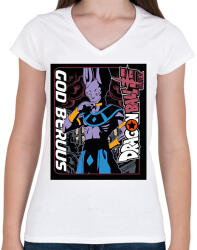 printfashion Dragon Ball szuper - Női V-nyakú póló - Fehér (13215785)