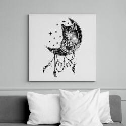 printfashion wolf - Vászonkép - Fehér (7947693)