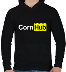 printfashion cornhub - Férfi kapucnis pulóver - Fekete (1632442)