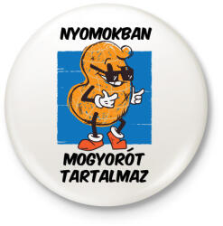 printfashion Mogyoró - Kitűző, hűtőmágnes - Fehér (5073700)