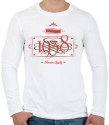printfashion since-1938-red-black - Férfi hosszú ujjú póló - Fehér (524234)