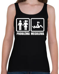 printfashion Probléma megoldva - Női atléta - Fekete (2158625)