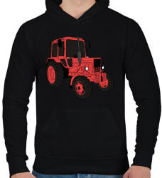 printfashion traktor - Férfi kapucnis pulóver - Fekete (6044712)