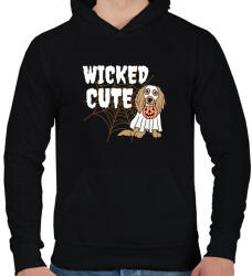 printfashion Wicked cute - Férfi kapucnis pulóver - Fekete (14657404)