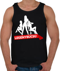 printfashion Legénybúcsú - Férfi atléta - Fekete (2677281)