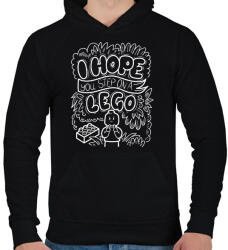 printfashion I hope you step on a lego - Férfi kapucnis pulóver - Fekete (16468720)
