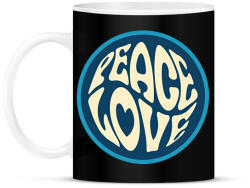 printfashion Love and Peace - Hippie - Bögre - Fekete (7108665)