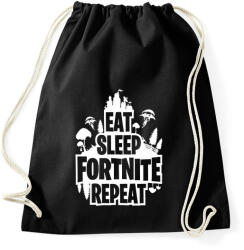 printfashion Eat Sleep Fortnite Repeat Style - Fehér - Sportzsák, Tornazsák - Fekete (1552580)