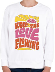 printfashion Retro - szerelem 60-as évek - Gyerek pulóver - Fehér (5714825)