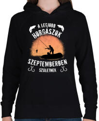 printfashion a legjobb horgászok - Női kapucnis pulóver - Fekete (4987210)
