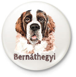 printfashion Bernáthegyi - Kitűző, hűtőmágnes - Fehér (7060874)