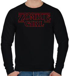 printfashion Zombi lány - Férfi pulóver - Fekete (586001)