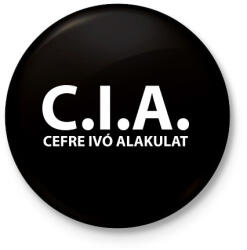 printfashion Cefre ivó alakulat fehér - Kitűző, hűtőmágnes - Fekete (5244991)