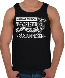printfashion Villanyszerelőnek párja nincsen - Férfi atléta - Fekete (16428882)