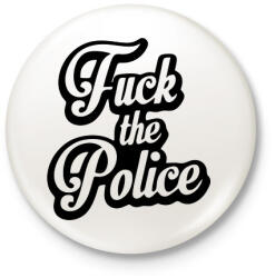 printfashion fuck the police - Kitűző, hűtőmágnes - Fehér (13539101)