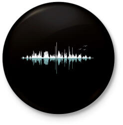 printfashion Zeneváros - Kitűző, hűtőmágnes - Fekete (3095730)