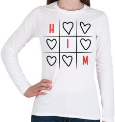 printfashion Amőba - Him - Női hosszú ujjú póló - Fehér (15597856)