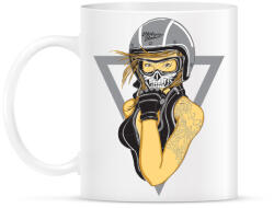printfashion Motoros lány - Bögre - Fehér (787879)