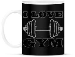 printfashion I love gym - Bögre - Fekete (13579171)