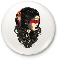 printfashion Holdkirálynő - Kitűző, hűtőmágnes - Fehér (3073687)