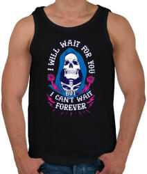 printfashion Csak várj - Férfi atléta - Fekete (806570)