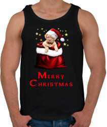 printfashion Merry Christmas - Férfi atléta - Fekete (1986386)