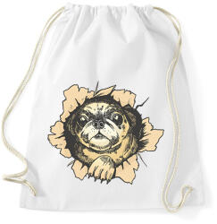 printfashion Mopsz - Sportzsák, Tornazsák - Fehér (12035883)