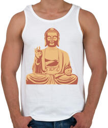 printfashion Buddha - Férfi atléta - Fehér (410847)