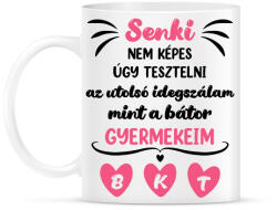printfashion A bátor gyerekeim - Kezdőbetűkkel - Bögre - Fehér (16033671)