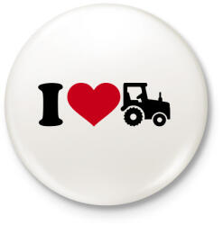printfashion I love traktor - Kitűző, hűtőmágnes - Fehér (3078819)