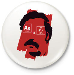 printfashion Ag or Pb? - Kitűző, hűtőmágnes - Fehér (3088384)