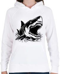 printfashion cápa - Női kapucnis pulóver - Fehér (16385039)