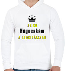 printfashion Az én húgocskám - Férfi kapucnis pulóver - Fehér (3618194)