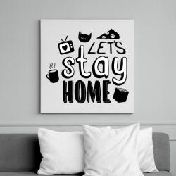 printfashion Stay at home - Vászonkép - Fehér (6630753)