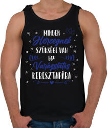 printfashion Minden Hercegnek - Keresztapa - Férfi atléta - Fekete (12685259)
