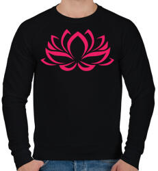 printfashion Lótusz - Férfi pulóver - Fekete (4551529)