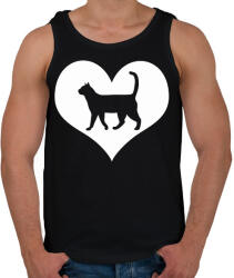 printfashion I love my cat - Férfi atléta - Fekete (2531934)