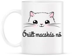 printfashion Őrült macskás nő - Bögre - Fehér (5337584)