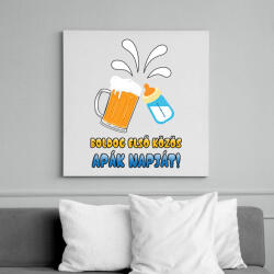 printfashion Első közös apák napja! - Vászonkép - Fehér (6626856)