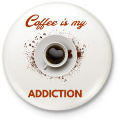 printfashion COFFEE - Kitűző, hűtőmágnes - Fehér (3080976)