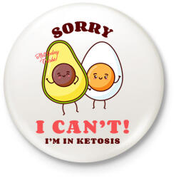 printfashion ketosis - Kitűző, hűtőmágnes - Fehér (10766671)
