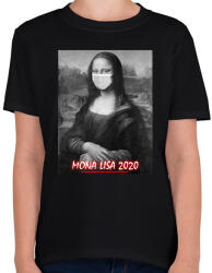 printfashion Mona Lisa 2020 - Gyerek póló - Fekete (2574234)