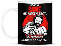 printfashion Csak a same ad nekem erőt - Bögre - Fekete (7625222)