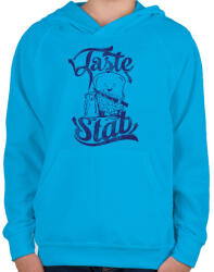 printfashion Ízletes - Gyerek kapucnis pulóver - Azúrkék (200702)