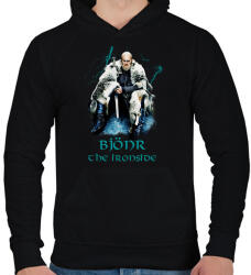 printfashion BJÖRN THE IRONSIDE - Férfi kapucnis pulóver - Fekete (4319042)