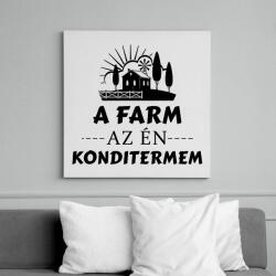 printfashion A farm az én konditermem - Vászonkép - Fehér (6627496)