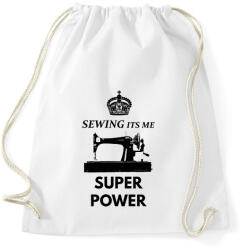 printfashion SEWING ITS ME SUPER POWER - Sportzsák, Tornazsák - Fehér (1922242)