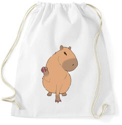 printfashion Körmös capybara - Sportzsák, Tornazsák - Fehér (13683143)