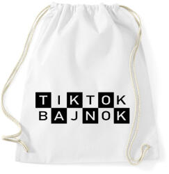 printfashion TikTok Bajnok - Sportzsák, Tornazsák - Fehér (1931601)